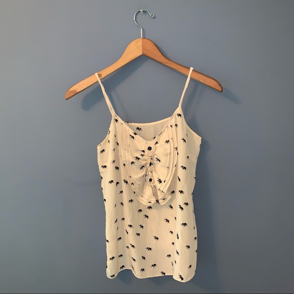 Yumi Kim Silk Ellen Elephant Print Tank Size Small
